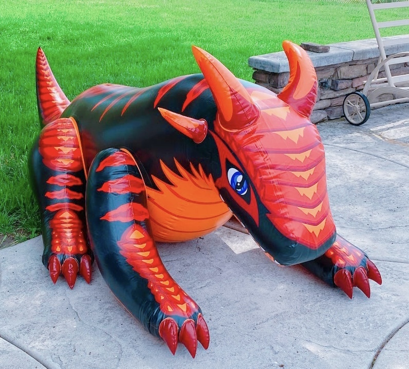 ☆レア Hongyi製 巨大 パープルドラゴン 2m 空ビ 空気ビニール人形☆