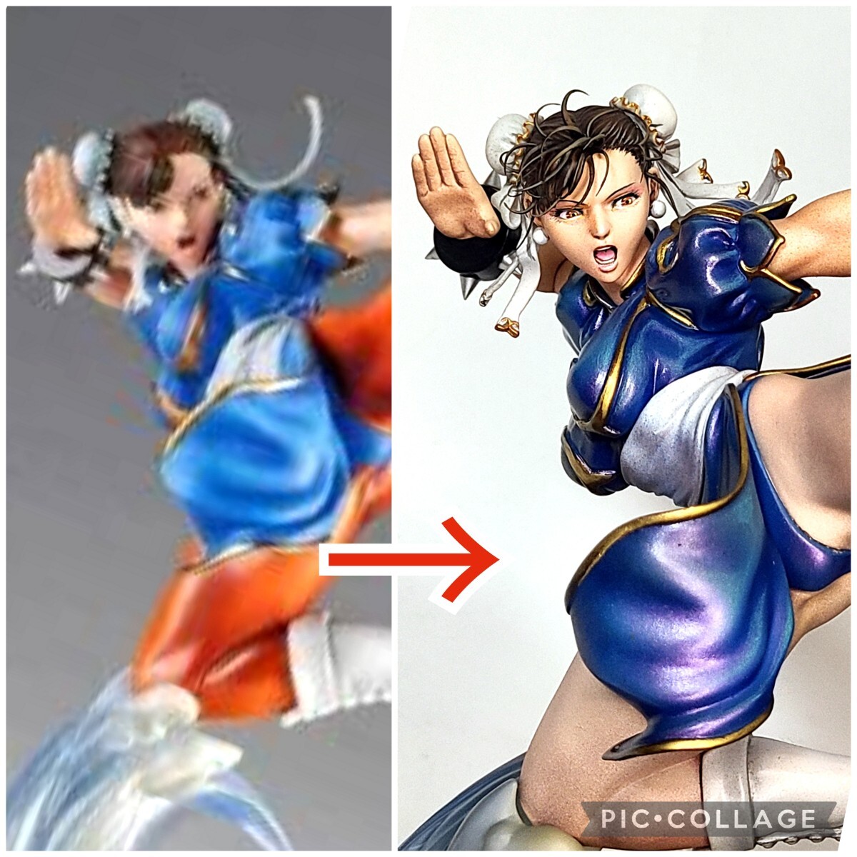 二次元 リペイント 春麗 チュンリー 顔の描き直し 頭髪追加 一番くじ A賞 Yahoo!オークション - 二次元 リペイント 春麗 チュンリー 顔の