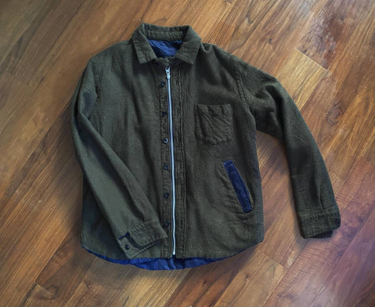Sacai ウール縮絨 リバーシブルシャツブルゾン Sacai ウール縮絨 リバーシブルシャツブルゾン