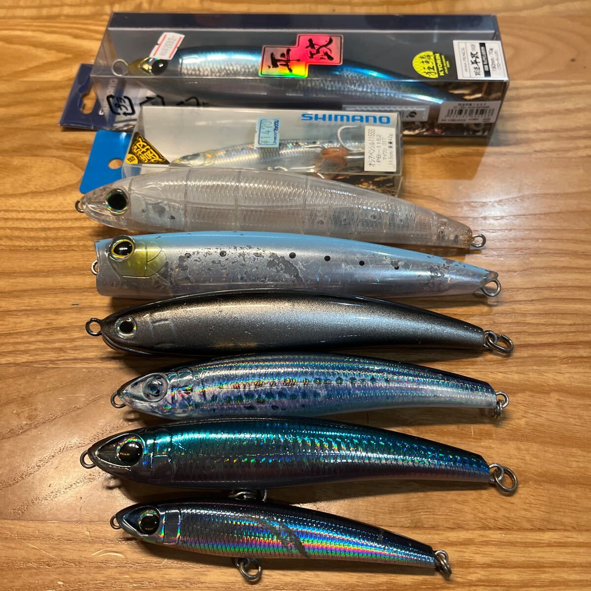 青物★マグロ★シマノ オシア 別注平政190F バブルディップ 等 8個セット ダイペン ペンシル オシア ソルティガ ポッパー 鮪 シイラ ショア Bibian 比比昂 - 青物☆マグロ☆シマノ オシア 別注平政190F