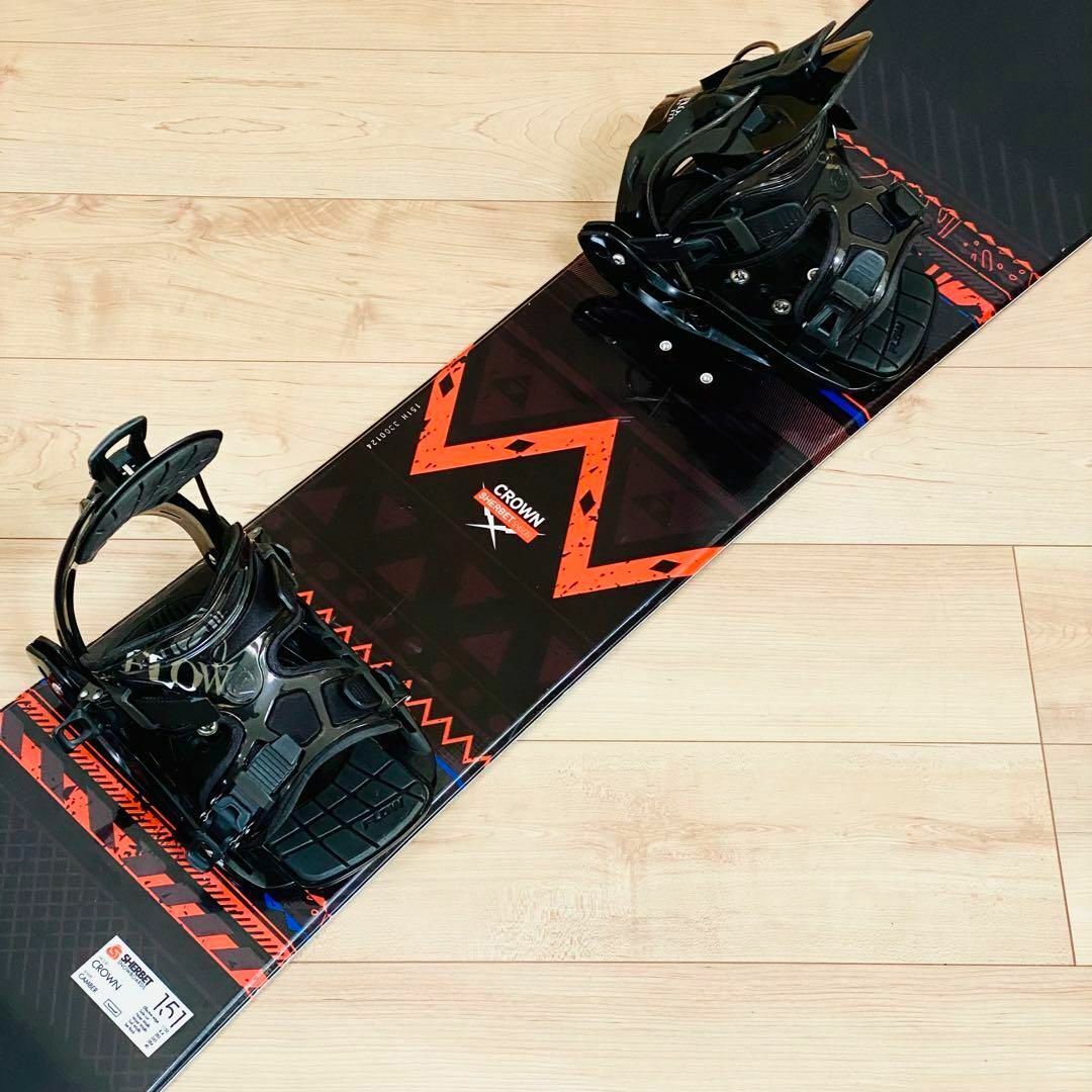 スノーボード板 Sherbet バインディング付き