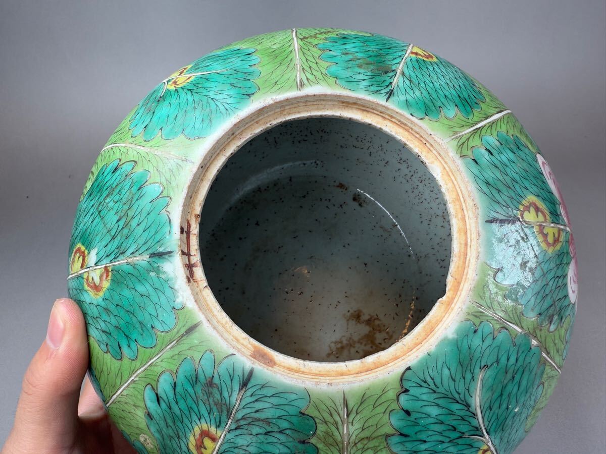 中国古玩　香合　骨董　中国古美術　粉彩人物図柄　蓋物　印泥箱　清時代　時代物 中国 清時代 蓋物 時代物（中国古玩 香合 骨董 中国古美術 粉彩