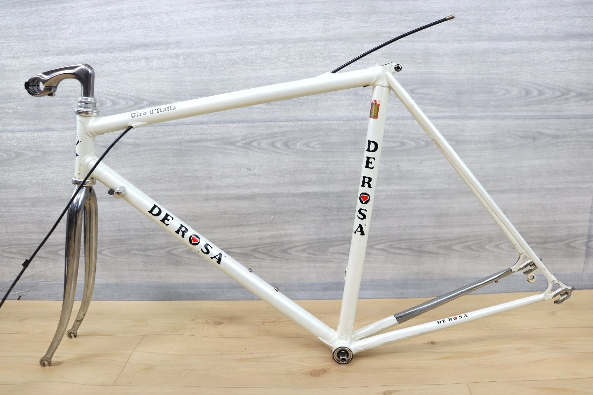 DE ROSA Giro d’Italia　デローザ　ジロ・デ・イタリア　クロモリ　フレームセット　ロードバイク　ヴィンテージ　BB・ステム付　cicli17 Bibian 比比昂 - DE ROSA Giro d'Italia デローザ ジロ・デ