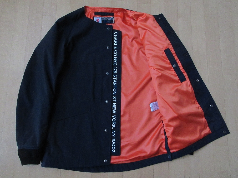 CHARI&CO BOMBER ジャケット MA-1 Bibian 比比昂- CHARI&CO LIGHT BOMBER JKT MIDDLE ノーカラー