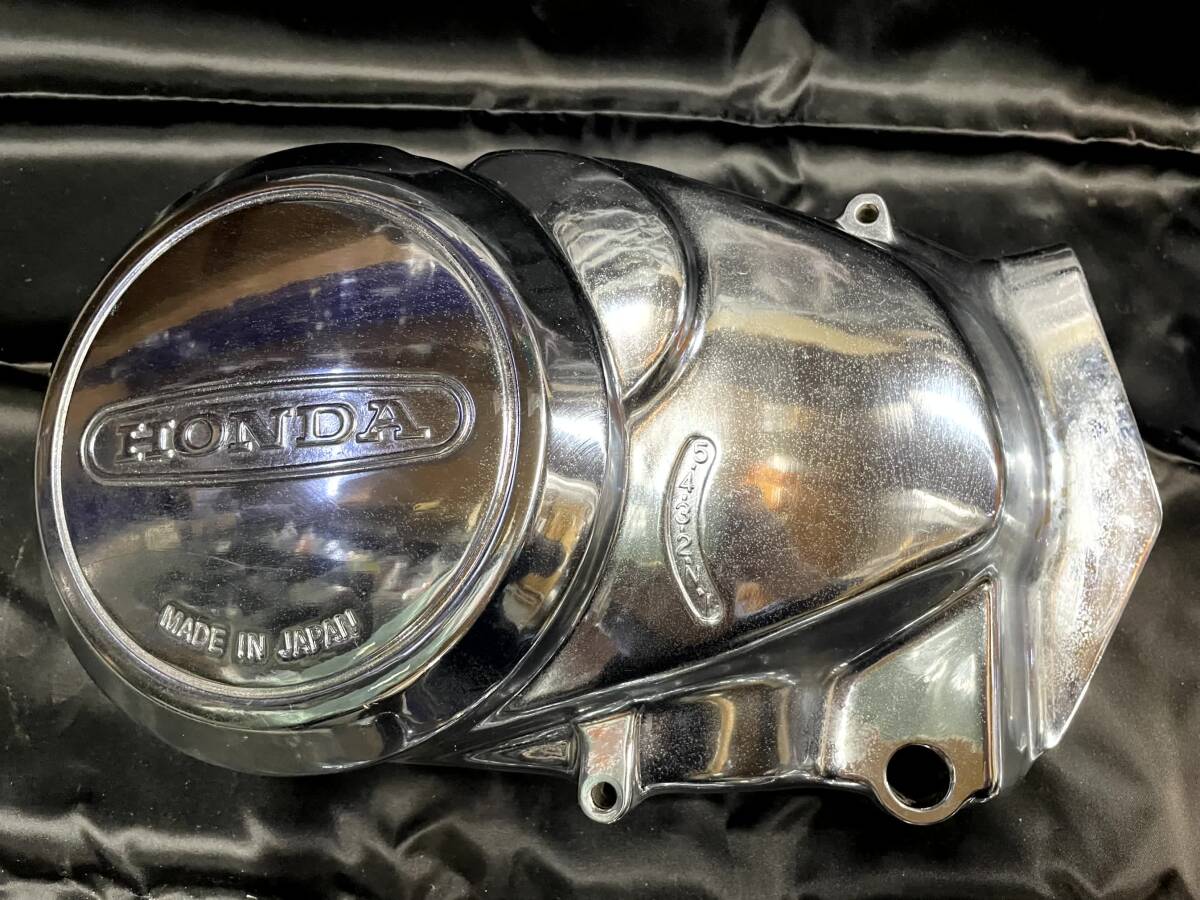 美 CB250 CB400T-N クラッチカバー ホーク用貼り付けカバー アルミ 鋳物