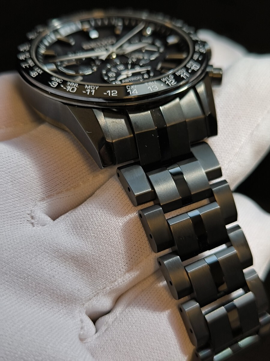 ★極上美品★黒アストロン　SBXC037 オールブラック　チタンベルト SEIKO - ☆極上美品☆黒アストロン SBXC037 オールブラック