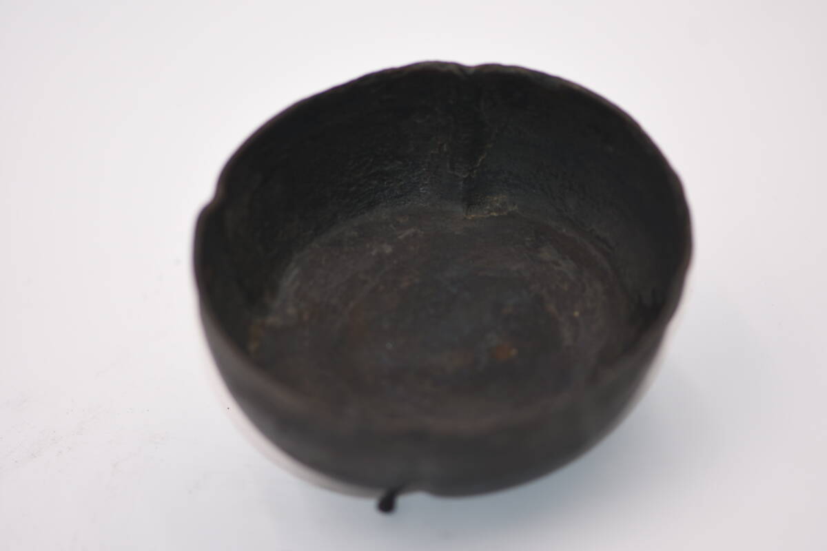 中国美術 錫 茶入 中華民国錫製 点錫 TB526中国 點銅 古錫 茶入 高さ約10cm約325g◇在銘/唐物/古玩/錫