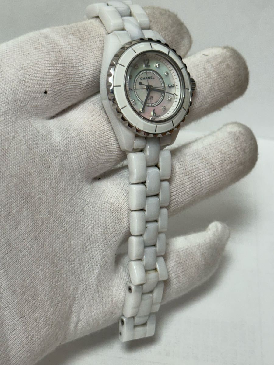 シャネルCHANEL　新品本物　J12コマ　白14mm 楽天市場】CHANEL シャネル J12 ホワイト セラミック 白 シェル