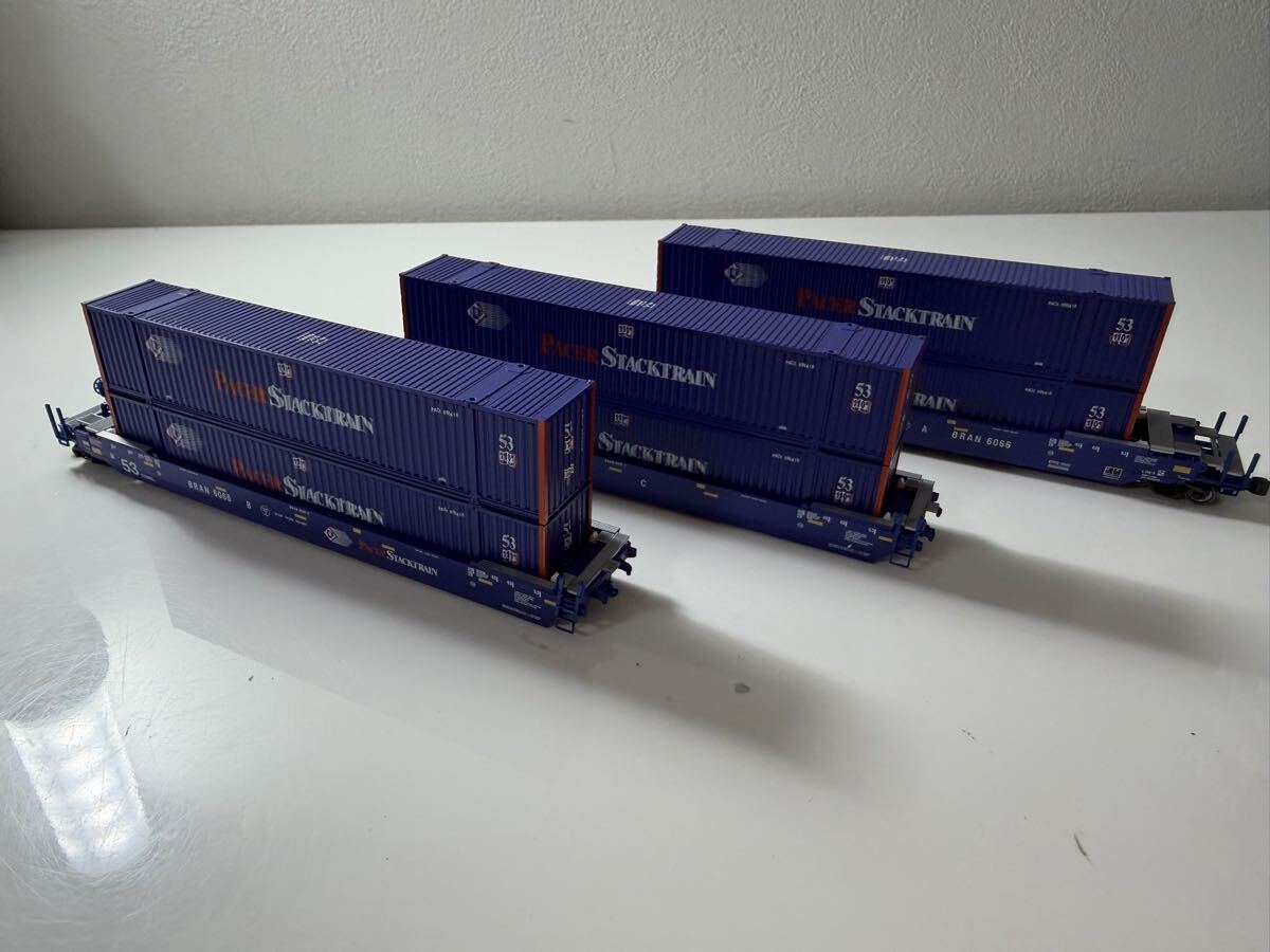 Bibian 比比昂 - 現状品1円〜 KATO 連接型ダブルスタックコンテナ貨車3両セット MAXI-IV 53' Stack Cars ...